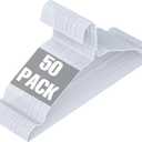 SPECILITE Wire Metal Clothes Hangers Bulk 50 Pack with Groove, 16.7 Inch, 12 Gauge Ultra Thin, Non Slip, for Standard Size Suits, Shirts, Pants, Skirts, White