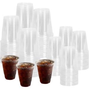 50 Count - 9 Ounce Clear Plastic Party Disposable Cups, Crystal Clear PET Plastic Cups Ideal for Home, Office, Bars, Weddings, Bridal and Baby Shower, Birthday, Retirement, Anniversary, Parties