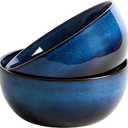 9 Inch Large Salad Bowls Set of 2, 83 Oz Porcelain Serving Bowl for Salad Soup Pasta Popcorn, Ceramic Decorative Bowls Fruit Bowl for Home Decor, Microwave,Oven,and Dishwasher Safe, 9.06" D x 9.06" W x 3.94" H