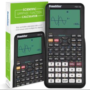 Franklin Scientific Graphing Calculator with 3 Operating Modes - Scientific Calculator Includes 20 Built-in graphs - Ideal for Beginner and Advanced Courses with Protective Cover - Black