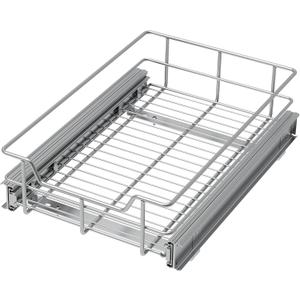 Pull Out Cabinet Organizer 11" W X 17" D, Slide Out Drawers For Kitchen Organizers and Storage, Pull Out Drawers For Cabinets Capacity Heavy Duty Caddy, Cabinet Shelves Chrome-Plated, Bathroom Pantry