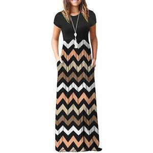 Women's short sleeve maxi dresses, casual long dresses, casual dress 2XL 
