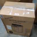 Ninestars DZT-70-11R Automatic Touchless Motion Sensor Semi-Round Trash Can/Recycler, 18.5 Gal. 70 L., Stainless Steel
