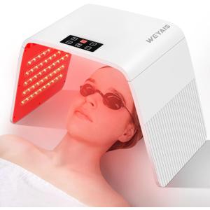 Red-Light-Therapy, Red Light Therapy for Face, 7 Colors Facial Led Light Therapy Face Mask,SPA Equipment for Skincare at Home (White)