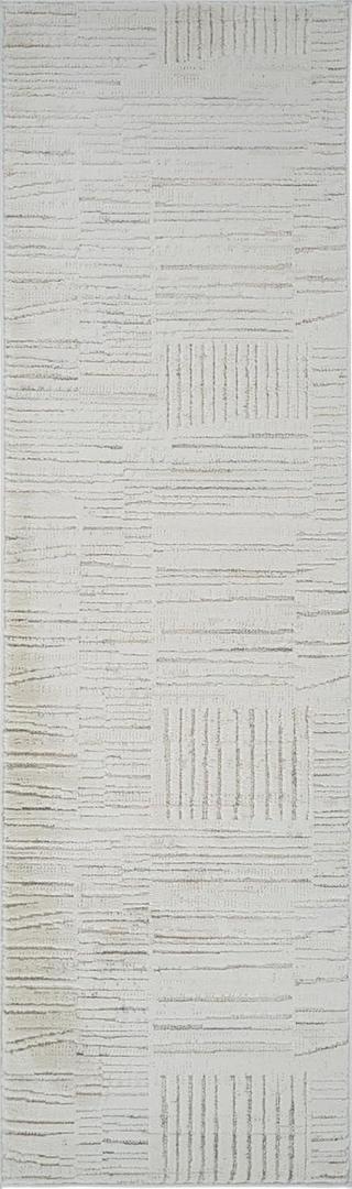 Astra 2'x8' (Exact Size: 2'3" x 8') Modern Indoor Runner Rug, Beige Cream - Entryway, Hallway, Bathroom, and Kitchen (2'3" x 8' (Rectangular), Cream Brown)