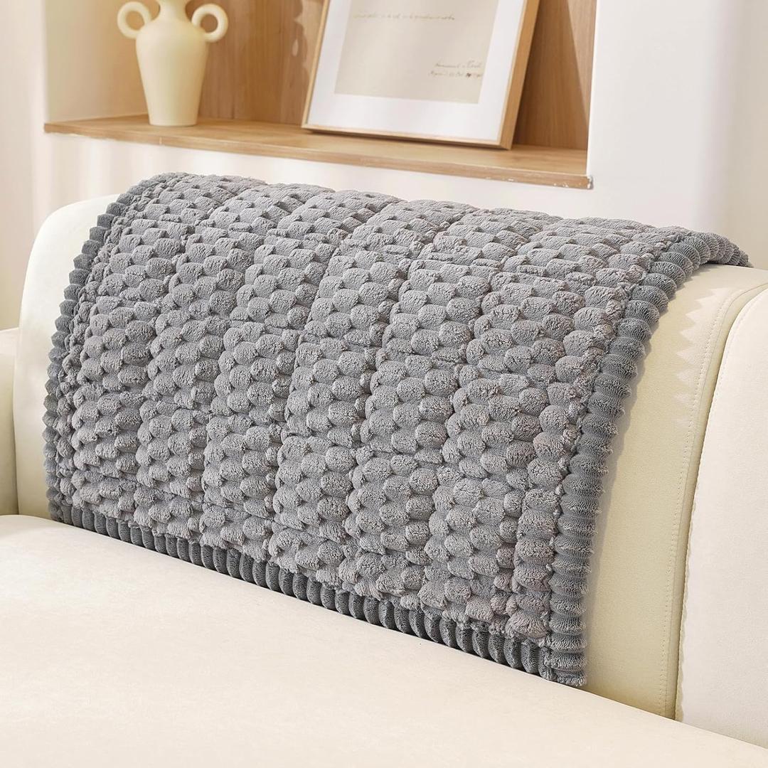 OstepDecor Washable Couch Cover for Dogs, Thick Pet Friendly Sofa Covers, Soft Couch Protector, Paw Cart Sofa Slipcovers, Cushion Protector for Leather, Sectional, Loveseat (35.4" x 35.4", Grey)