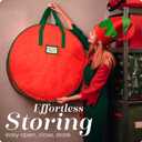Handy Laundry Christmas Wreath Storage Bag - 2-PACK Durable, Tarp Material, Zipper, Sturdy Carry Handle, Dust, Pest Protection - Ideal Home, Garage Organization for Holiday Wreath Decoration (30")