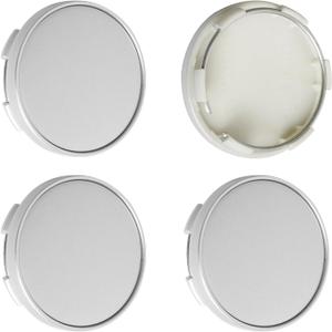 2.2Inch 56MM Wheel Center Caps, Pack of 4 (Silver, Outer 56MM, Inner 53MM, Easy DIY Installation)