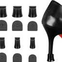 6Pairs Heel Cap Protectors,6Sizes Heel Stoppers Heels Repair Caps, Anti-Noise Heel Covers for High Heel Outdoor (6 Sizes(2X-Small, XX, XS, S, M, L), Black)