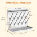 Lifewit Baby Bottle Drying Rack with 10 Hooks, Newborn Essentials Must Haves, Countertop Holder Organizer for Baby Stuff, Rack Dryer for Pacifiers, Weighted Straws, Pump Parts