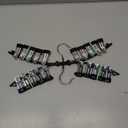 Legging Organizer for Closet, Metal Yoga Pants Hangers 2 Pack w/10 Clips Holds 20 Leggings, Space Saving Hanging Closet Organizer w/Rubber Coated Closet Organizers and Storage, Black