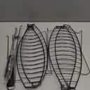 RTT Fish Grill Basket 2 Packs - Premium Stainless Steel Large Fish Basket for Grilling - Perfect for Cooking Whole Fish