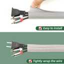 Split Wire Loom Tubing, Cable Protector Sleeve, Braided Cable Management for TV/Computer/Home Theater/Engine Bay, Cord Protectors from Pets No Chew (Grey, 3/8"-25ft)