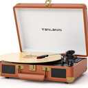 Vinyl Record Player Bluetooth Vintage 3-Speed Portable Turntables with Built-in Speakers, Belt-Driven LP Player Support USB Input AUX-in RCA Line Out