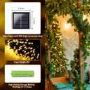 2 Pack 480 LED Solar String Lights for Outside, 170 FT Super Long Solar Chrismas Lights Outdoor with 8 Modes & Memory Function, Waterproof Twinkle Light for Xmas Tree Party Decorations (Warm White)