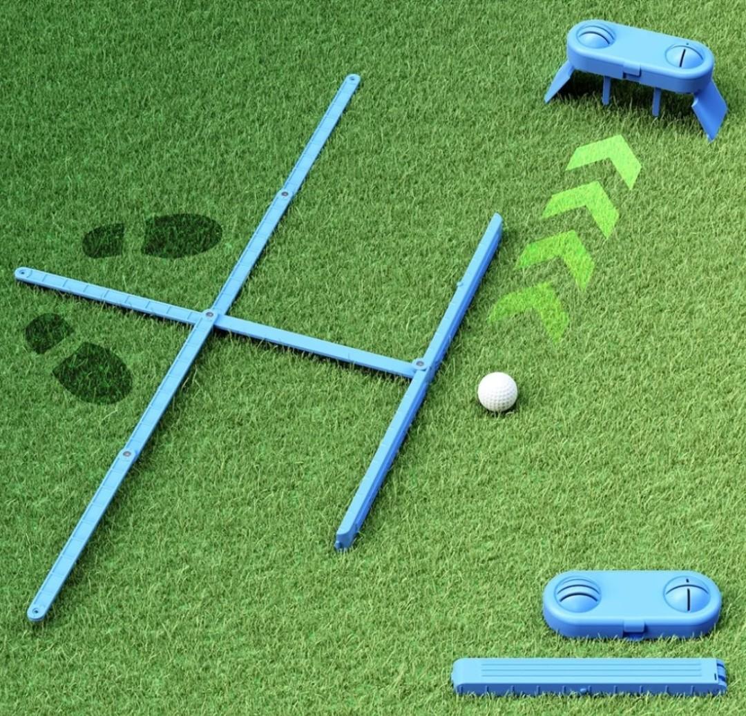 2 x Geyo Golf Alignment Sticks for Beginners, Entry-Level Foldable Golf Training Aids for Stance Correction, Aiming, Putting, Swing Practice, Suitable for Indoor & Outdoor, Use by Men and Women