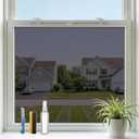 One Way Privacy Window Film, Black-Silver Static Cling, 29.5" x 78.7"