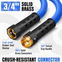 Heavy Duty Garden Hose 25 ft, Non-Expanding Flexible Water Hose, Kink Resistant Lightweight Hybrid Hose, Leakproof Hose Male to Female Fittings