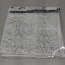 RoomMates TIL4623FLT StickTiles White Tin Peel and Stick Tile Backsplash, 10.5 inch x 10.5 inch, 4 Count (Pack of 1) (White, Off White, Rustic White)