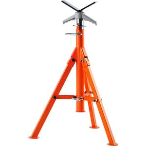 VEVOR Pipe Stand, 2500LBS Heavy Duty Pipe Jack Stands, 27.2"-52" Height Adjustable V Head Pipe Stand, 45# Steel Folding Jack Stand for 1/2-12 inches Pipes