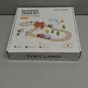 Tiny Land Wooden Train Set for Toddler - 39 Pcs- with Wooden Tracks Compatible with Major Brands - Expandable, Changeable-Train Toy for 3 4 5 Years Old Girls & Boys