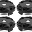 4Pcs Car Wheel Hub Center Caps, 64mm 2.52" OD Center Hub Cover Universal for Cars and Trucks Scratch Resistance Stylish Design ABS Plastic Black