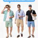 maamgic Mens Swim Trunks 9 Inch Unlined Board Shorts with Zipper Pockets (Gray, L)
