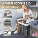 LUMARA Toddler Airplane Bed - Inflatable Airplane Bed for Toddlers, Plane Baby Mattress for Kids - Blow Up Air Mattress for Child Flight Sleep with Safety Belt, Innovative Valves, No Pump Needed
