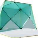 Old Bahama Bay Pop Up Beach Tent, Portable Shade Sun Shelter UPF50+ UV Protection for 4 Person Extendable Floor for Fishing Hiking Camping, Waterproof WindproofMint Green