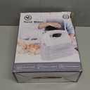 Lord Eagle Hand Mixer Electric Handheld 400W, 5-Speed Lightweight Kitchen Mixer with Storage Case, 5 Stainless Steel Attachments for Baking Cake Egg Cream Food Beater, Turbo+Eject Button (General, White)