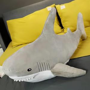 Ryttir XXL Giant Shark Stuffed Animal, Chubbier Shark Pillow Plush Body Pillow, Perfect Christmas Stress Relief Gift for Kids & Women (Gray)