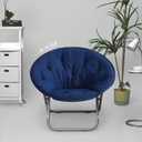 Urban Lifestyle Micro Suede Saucer Chair, Adult, Navy