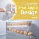 Sylphide Egg Dispenser for Refrigerator, Gravity Fed Egg Dispenser, Egg Holder for Fridge, Food-Grade Auto Rolling Egg Storage Organizer