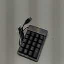 Wired Number Pad, USB Numeric Keypad 19 Key Number Keypad Keyboard, Portable Financial Accounting Keyboard 10 Key for Laptop PC Computer Notebook, Big Print Letters - Black