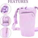 Water Bottle Holder with Strap - Stylish Water Bottle Carrier with Strap for Women, Hands-Free Water Bottle Sling in Trendy Purple