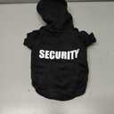 Dog Sweaters for Small Dogs Security Sweater Soft Brushed Fleece Pet Clothes Dog Hoodie Sweatshirt with Pocke t(XS, Black)