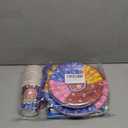 Dog Paw Birthday Party Supplies, 97 PCS Colorful Dog Bones Paw Party Decorations Favors, Includes Dog Bones Tablecloth, Disposable Paper Plates, Forks, Napkins and Paper Cups, Serves 16 Guests