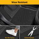 Falafa Floor Mats for Chevy Trax 2024 2025 & Buick Envista, All Weather TPE Heavy Duty Floor Liners, 1st and 2nd Row Full Set Car Mats, Black