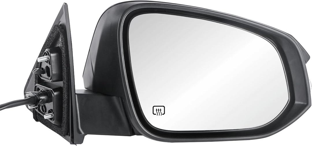 KUIPERAUTO Power Door Mirror Passenger Side Compatible with 2014-2019 Toyota Highlander TO1321317 Power Adjustment Heated Glass Manual Folding Mirror w/Turn Signal Right Replacement/6pin