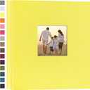 potricher Linen Hardcover Photo Album 4x6 1000 Photos Large Capacity for Family Wedding Anniversary Baby Vacation (Yellow, 1000 Pockets)
