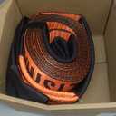 4" x20' Complete Off-Road Recovery Kit - 45,000 lb Tow Strap with D-Ring Shackles (2pcs)& Storage Bag for Truck, Jeep, SUV & 4x4 Vehicle Emergency-Orange