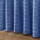 2 x Aiyufeng Royal Blue Extra Long Shower Curtains - Classic Tufted Stripe Minimalist Boho Fabric Shower Curtain for Bathroom, Modern Farmhouse Textured Cloth Shower Curtain, 72" Wx96 L Inches