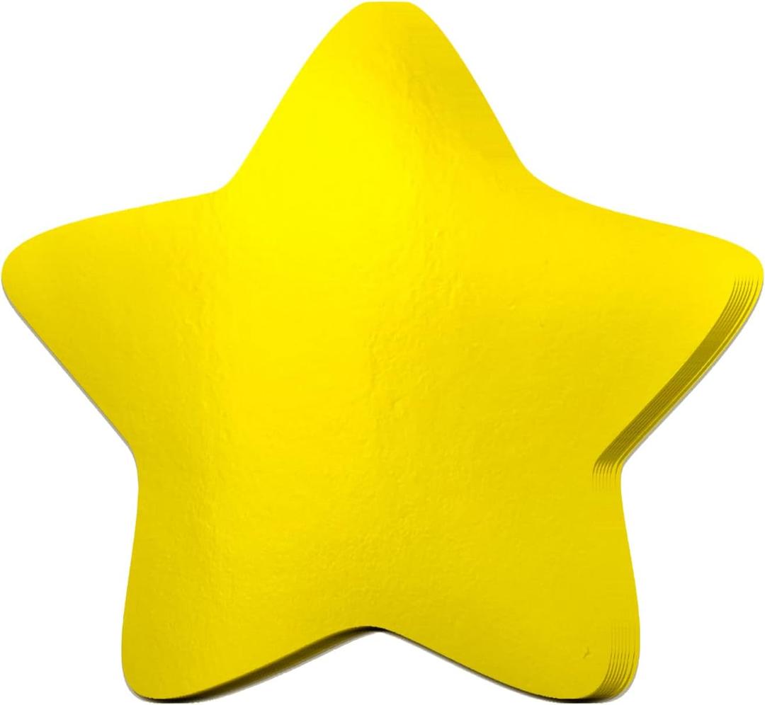 80 pcs Gold Star Shape Cutouts, UNIIDECO Bulletin Board Decorations Cardboard Cut Outs, Classroom Decor Kid Teachers DIY Crafts Projects Supplies, Cardstock Party Decoration for Wall