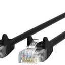 Belkin CAT6 Snagless Ethernet RJ45 M/M Patch Cable for Connecting to LANs or Internet for Use with 100-1000BASE-T Networks, 2m Length, Black (A3L980BT02MBLKS)