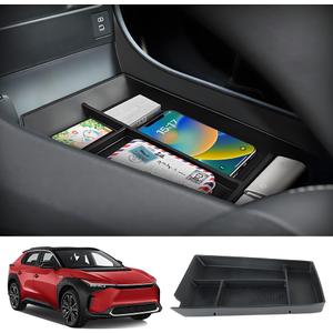 Car Center Console Organizer Tray for Toyota BZ4X 2023 2024 2025 Subaru Solterra Auto Interior Accessories Front Seat Middle Insert Storage Box Bag Vehicle Accessorynot for 2026 BZ