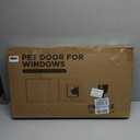 Sliding Cat Door for Window, Fits 32"-37" Width Window, 1-Min Install | Aluminum Frame + HD Glass | Weatherproof Design | Magnetic Closure Window Cat Door Insert, Adjustable Pet Door Window for Cats