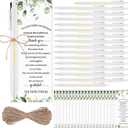 50 Sets Wedding Bridal Shower Pens Favors for Guests Includes Bridal Shower Ballpoint Pen 5 Designs Thank You Card with Twine for Newlyweds Wedding Gifts Proposal Party Souvenirs Supplies