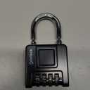 Combination Lock for Outdoor & Indoor | Heavy Duty, Weatherproof, 4-Digit Security | Padlock for Lockers, Gates, Fences, Sheds, Storage | 1-Pack, Black