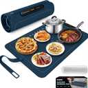 Saker Food Warming Mat, Electric Warming Tray for Food, Adjustable Heating Mat for Countertop with 3 Temperature Settings & Child Lock, Portable Foldable Food Warmer for Party, Buffet, Daily Use