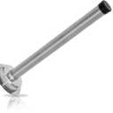 1pc 8 Inch Door Stops, Self Adhesive Long Door Stopper, Stainless Steel Sound Dampening Door Stop, Wall Mount Screw Doorstop with Rubber Bumper (Silver)